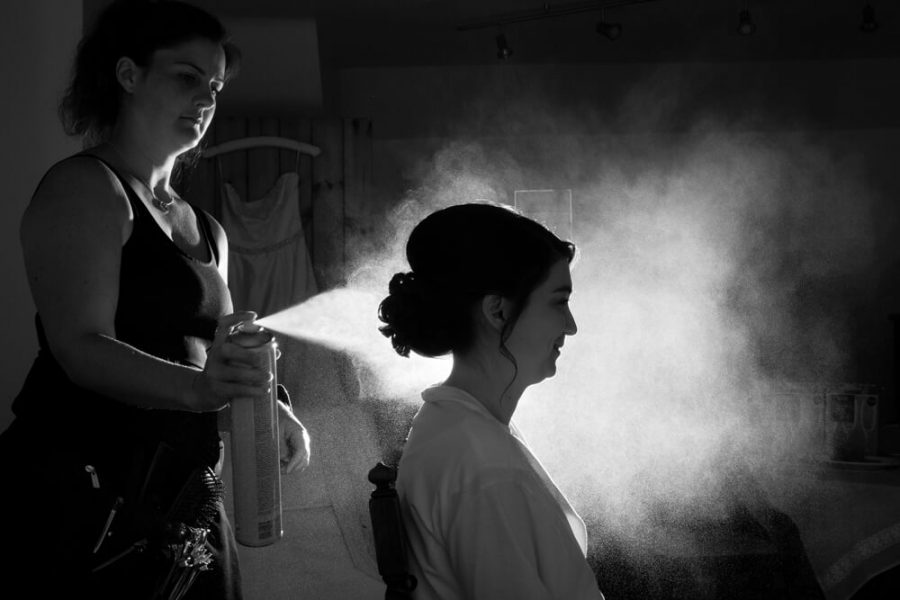 07 bridal preparations hairspray john fox wedding photography